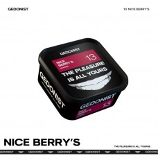 Тютюн Gedonist Nice Berry's (Мікс кисло-солодких ягід) 200g