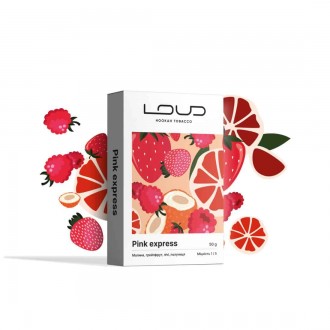 Тютюн Loud Light Pink Express (Малина, грейпфрут, лічі, полуниця) 50g