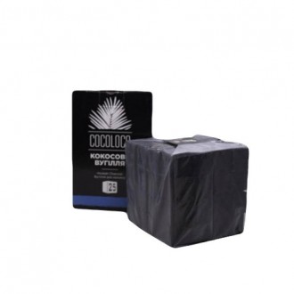 Кокосове вугілля Cocoloco (1 кг, 64 шт, р26, без коробки)